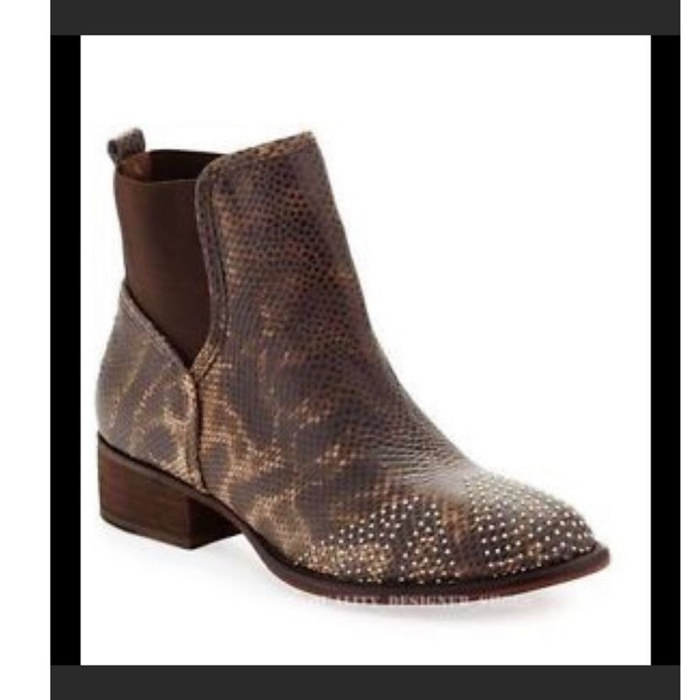Pronto Lizard-Embossed Stud Boots-6